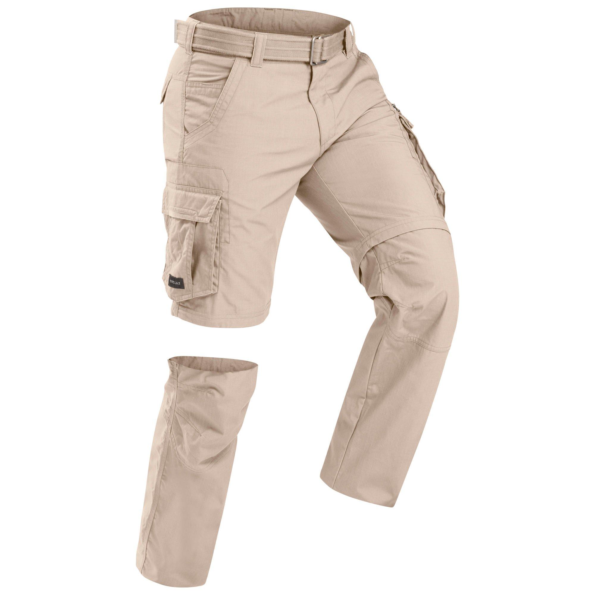 ROBUST CARGO TROUSERS STEPPE 300 CAMOUFLAGE WOODLAND GREEN | Decathlon KSA